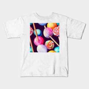 Watercolor lollipop pattern Kids T-Shirt